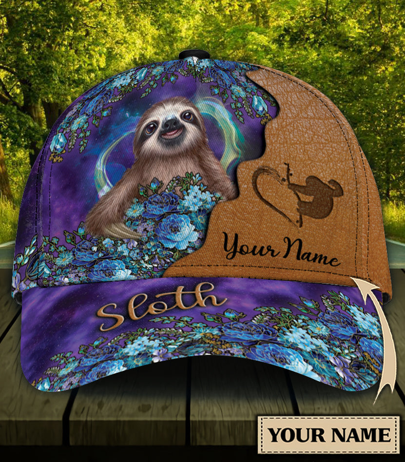 Personalized Sloth Classic Cap, Gift for Sloth Lovers Trucker Hats Custom Hats Gifts For Men & Women