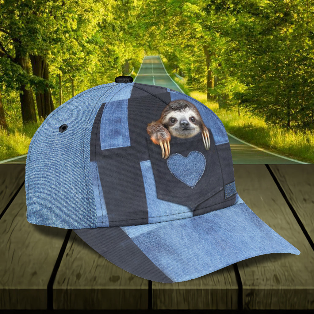 Personalized Sloth Classic Cap, Gift for Sloth Lovers Trucker Hats Custom Hats Gifts For Men & Women