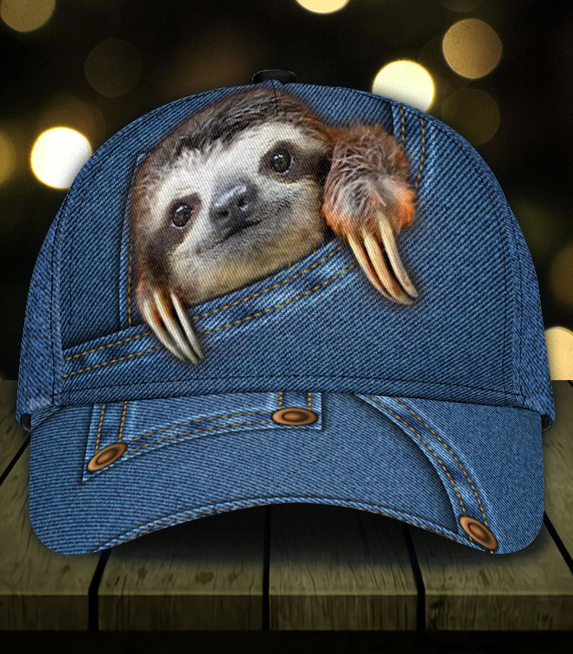 Personalized Sloth Classic Cap, Gift for Sloth Lovers Trucker Hats Custom Hats Gifts For Men & Women