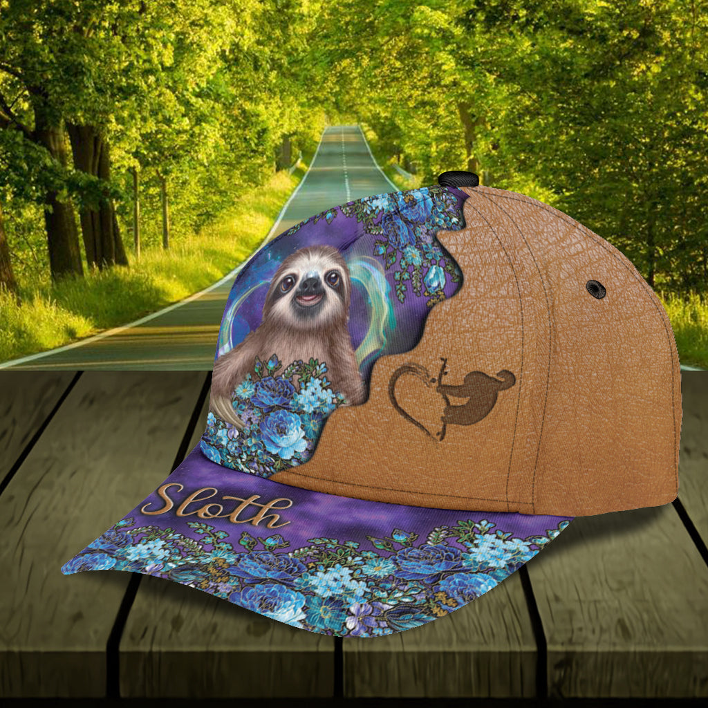 Personalized Sloth Classic Cap, Gift for Sloth Lovers Trucker Hats Custom Hats Gifts For Men & Women