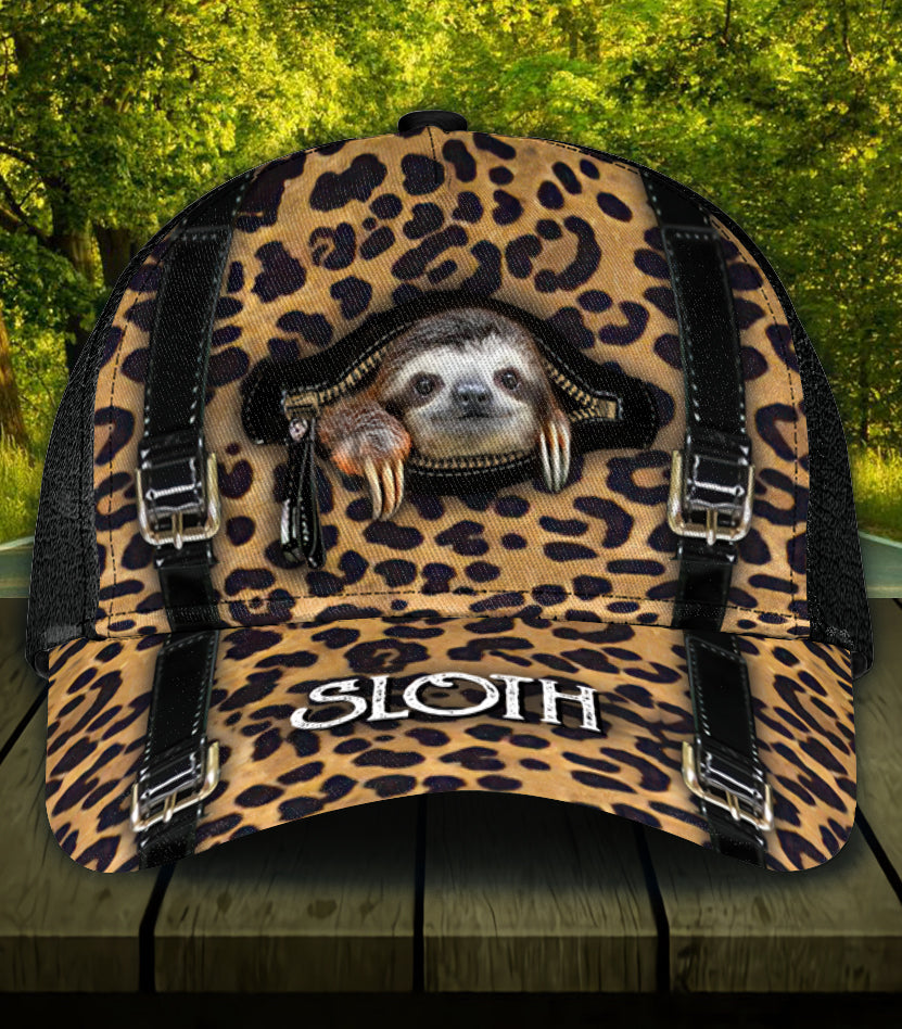 Personalized Sloth Classic Cap, Gift for Sloth Lovers Trucker Hats Custom Hats Gifts For Men & Women