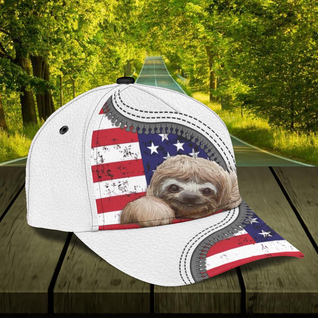 Personalized Sloth Classic Cap, Personalized Gift for Sloth Lovers Trucker Hats Custom Hats Gifts For Men & Women