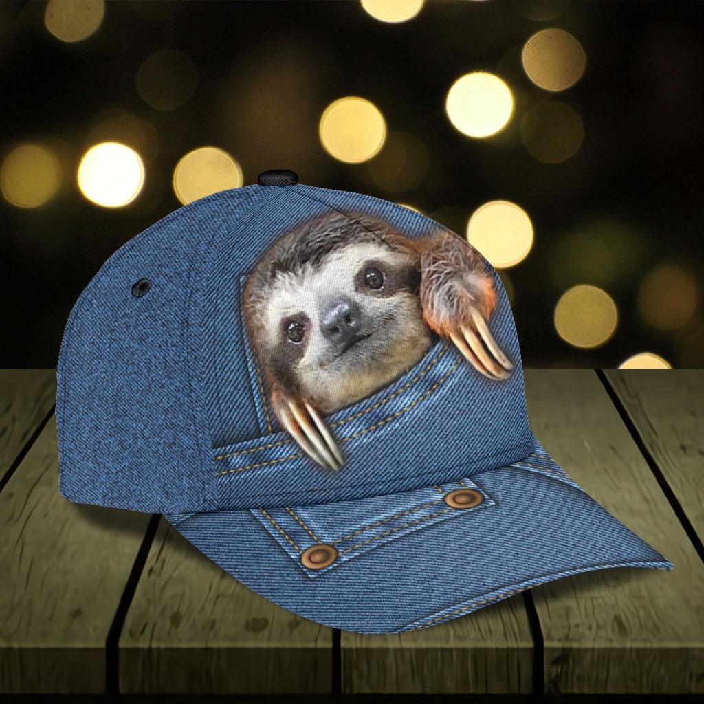 Personalized Sloth Classic Cap, Personalized Gift for Sloth Lovers Trucker Hats Custom Hats Gifts For Men & Women