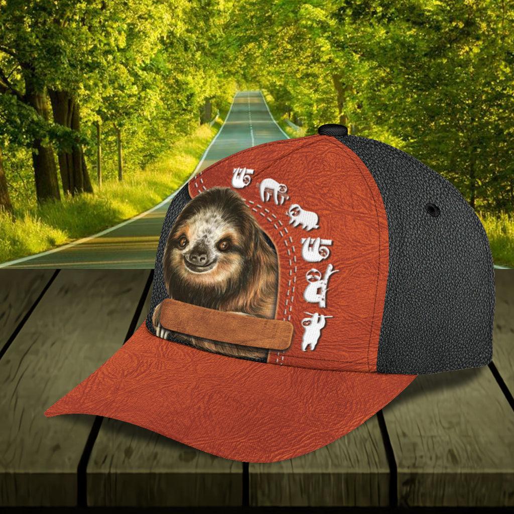 Personalized Sloth Classic Cap, Personalized Gift for Sloth Lovers Trucker Hats Custom Hats Gifts For Men & Women
