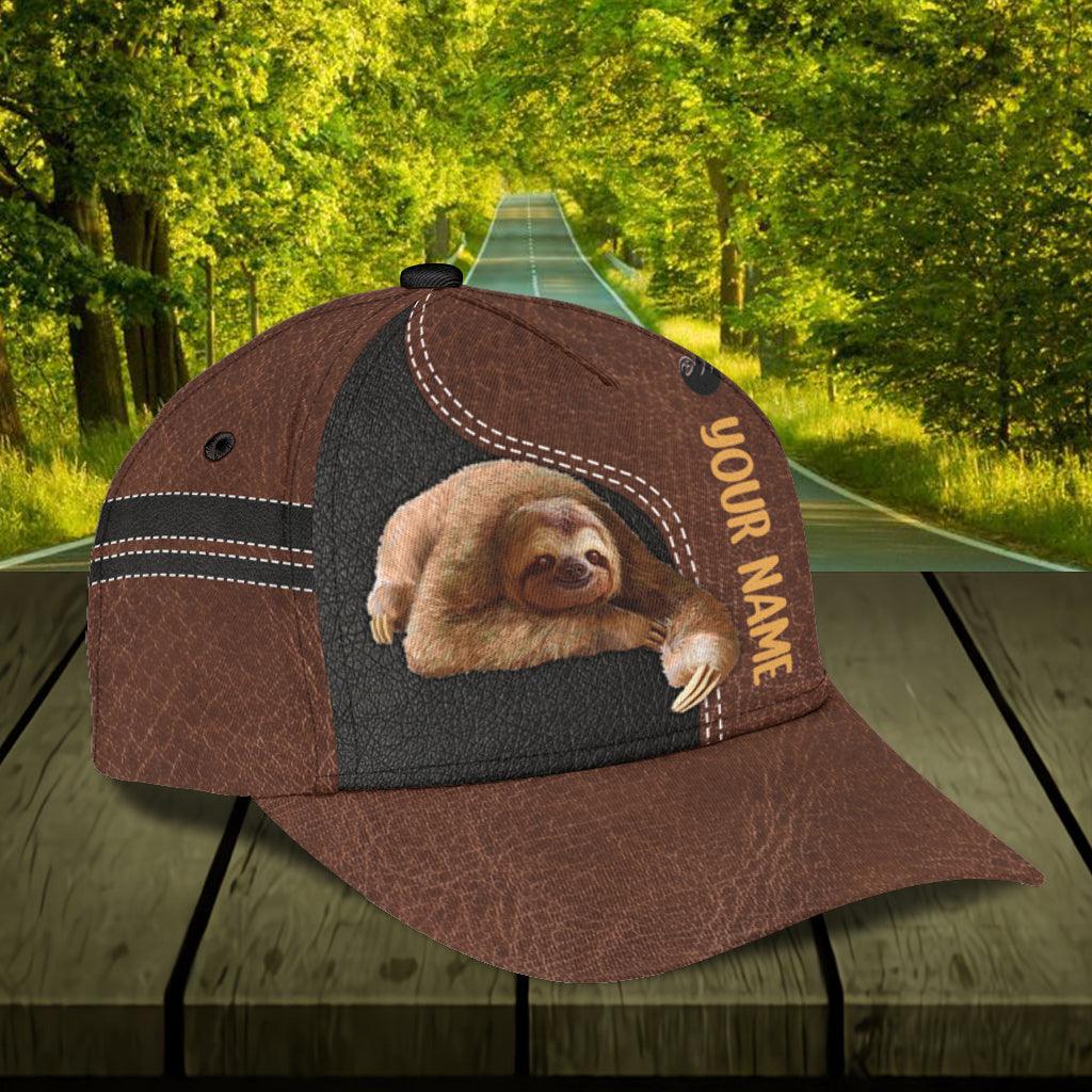 Personalized Sloth Classic Cap, Personalized Gift for Sloth Lovers Trucker Hats Custom Hats Gifts For Men & Women