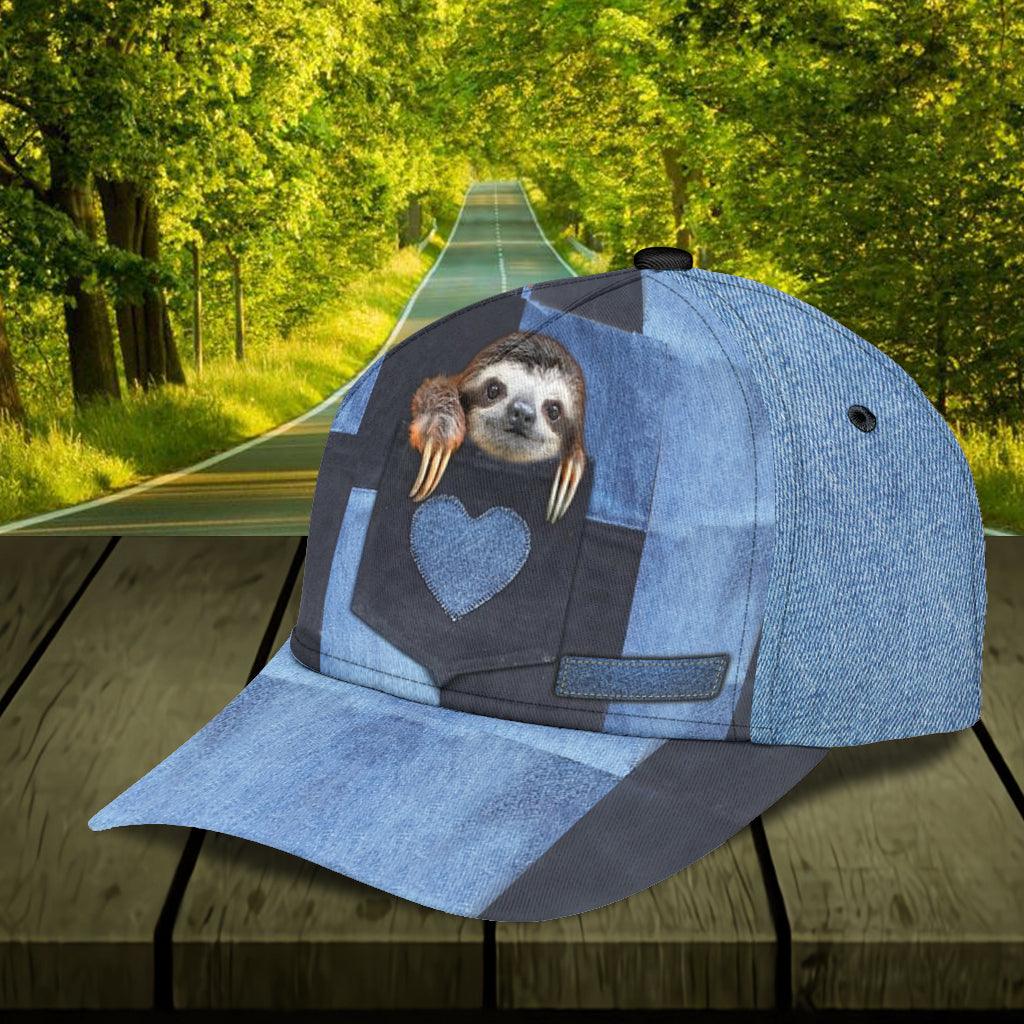 Personalized Sloth Classic Cap, Personalized Gift for Sloth Lovers Trucker Hats Custom Hats Gifts For Men & Women