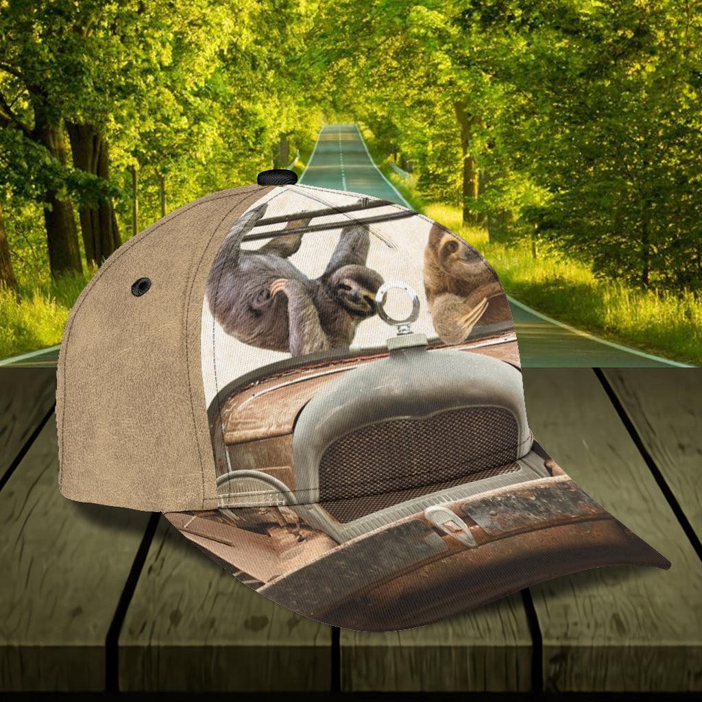 Personalized Sloth Classic Cap, Personalized Gift for Sloth Lovers Trucker Hats Custom Hats Gifts For Men & Women