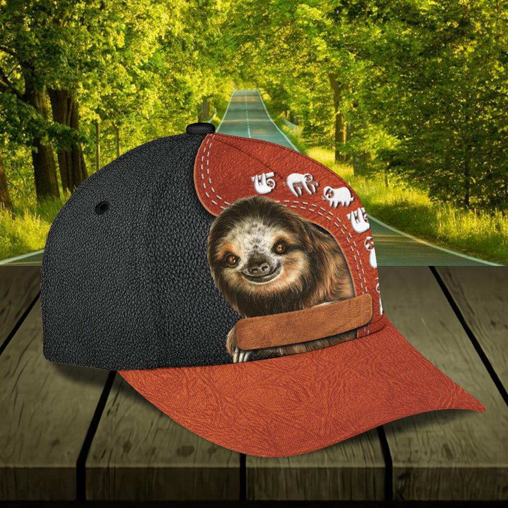 Personalized Sloth Classic Cap, Personalized Gift for Sloth Lovers Trucker Hats Custom Hats Gifts For Men & Women