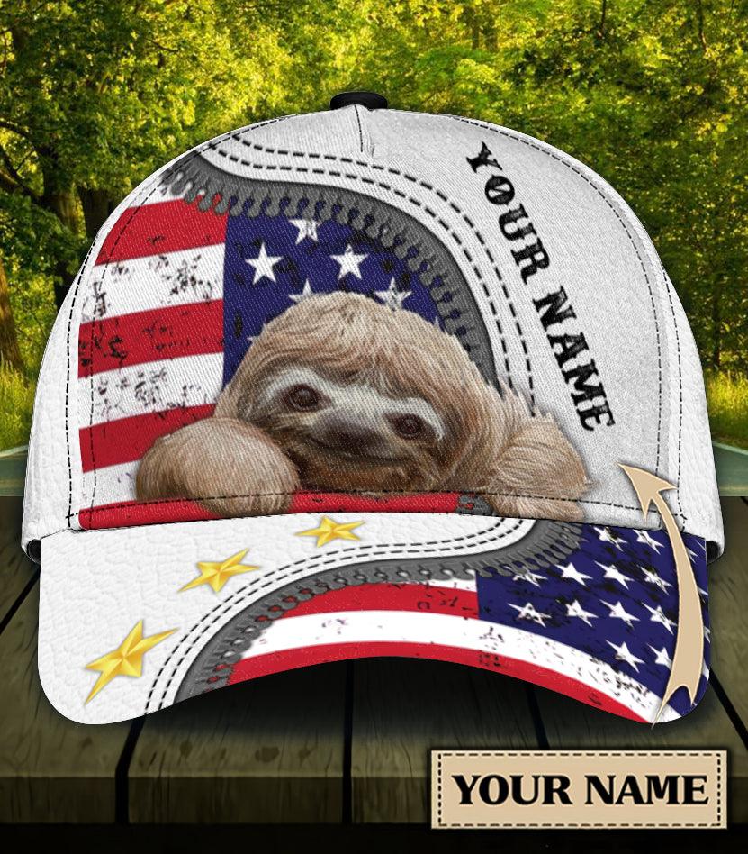 Personalized Sloth Classic Cap, Personalized Gift for Sloth Lovers Trucker Hats Custom Hats Gifts For Men & Women