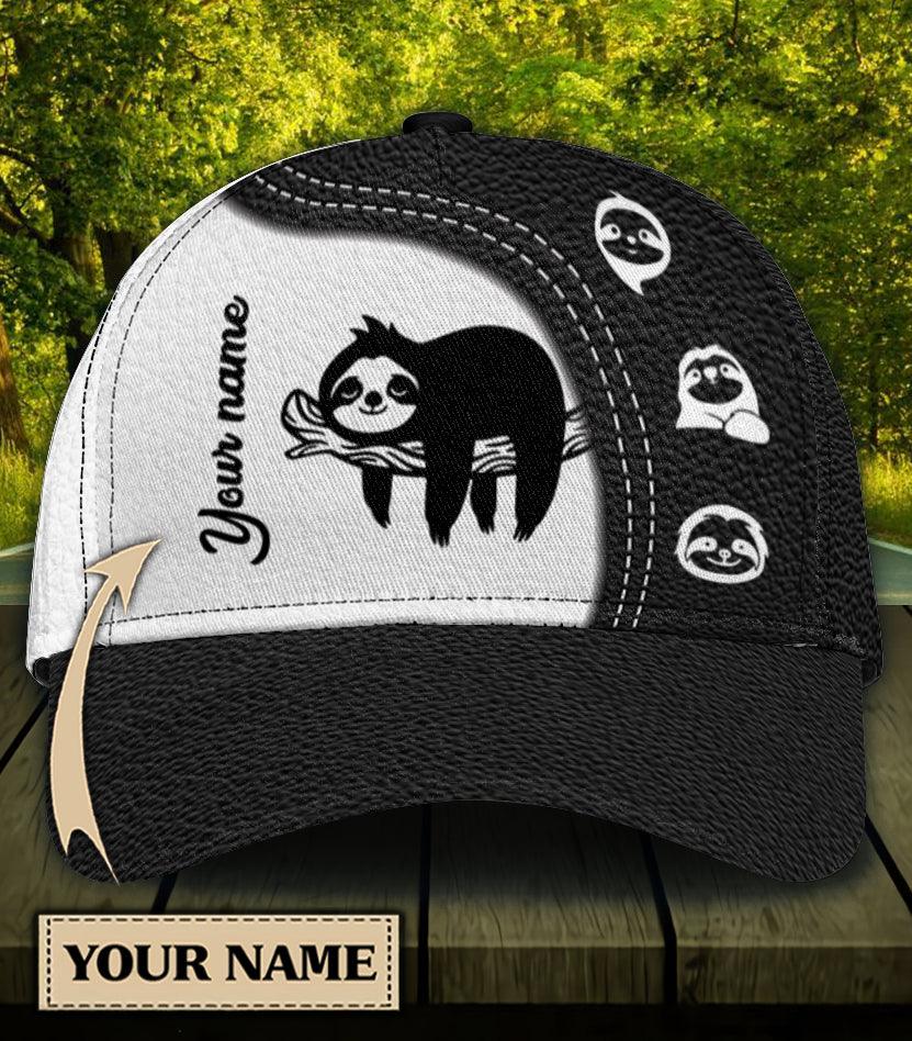 Personalized Sloth Classic Cap, Personalized Gift for Sloth Lovers Trucker Hats Custom Hats Gifts For Men & Women