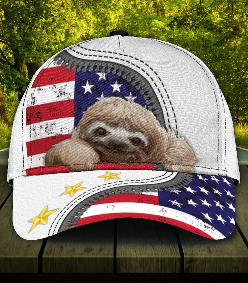 Personalized Sloth Classic Cap, Personalized Gift for Sloth Lovers Trucker Hats Custom Hats Gifts For Men & Women