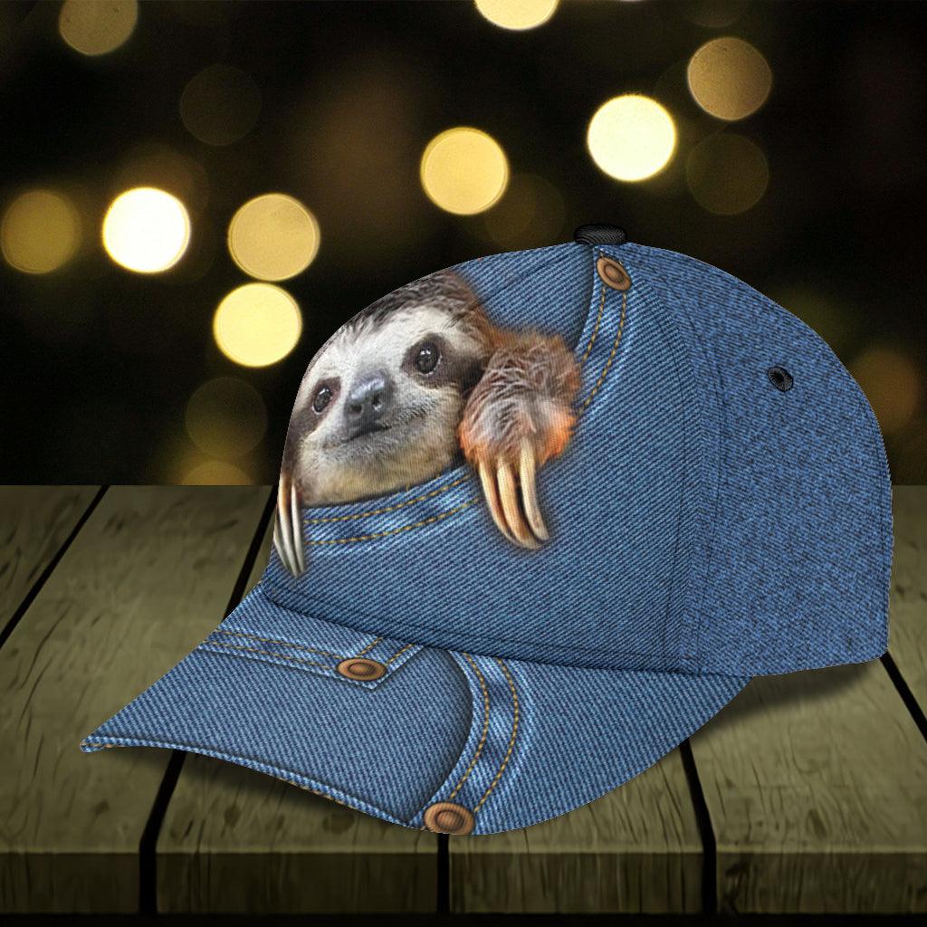 Personalized Sloth Classic Cap, Personalized Gift for Sloth Lovers Trucker Hats Custom Hats Gifts For Men & Women