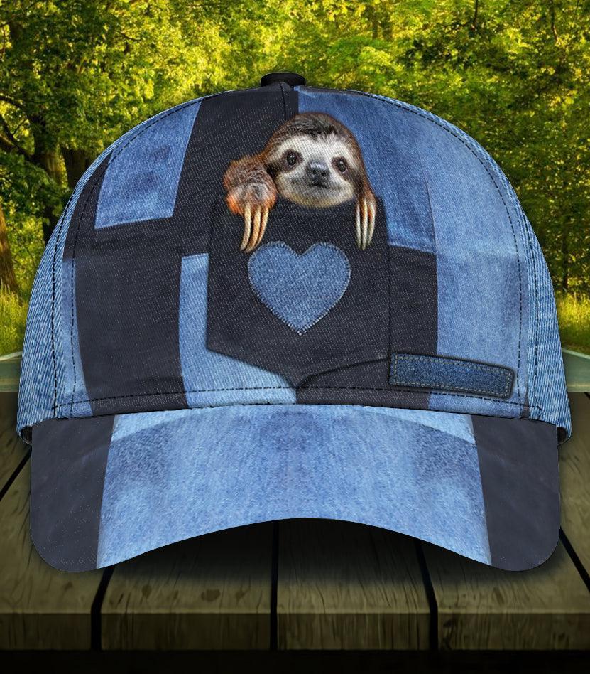 Personalized Sloth Classic Cap, Personalized Gift for Sloth Lovers Trucker Hats Custom Hats Gifts For Men & Women