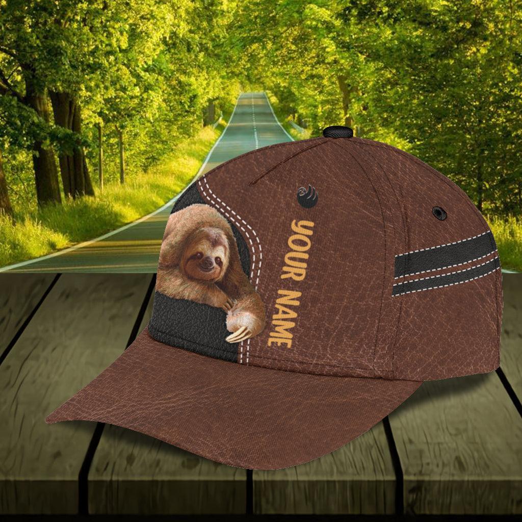 Personalized Sloth Classic Cap, Personalized Gift for Sloth Lovers Trucker Hats Custom Hats Gifts For Men & Women