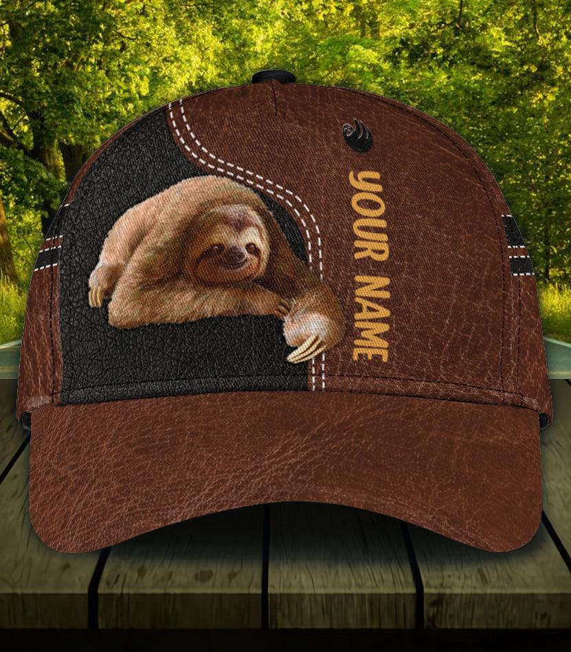 Personalized Sloth Classic Cap, Personalized Gift for Sloth Lovers Trucker Hats Custom Hats Gifts For Men & Women