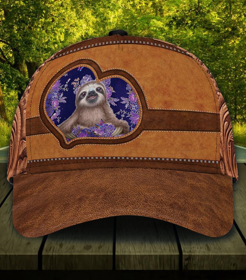 Personalized Sloth Classic Cap, Personalized Gift for Sloth Lovers Trucker Hats Custom Hats Gifts For Men & Women