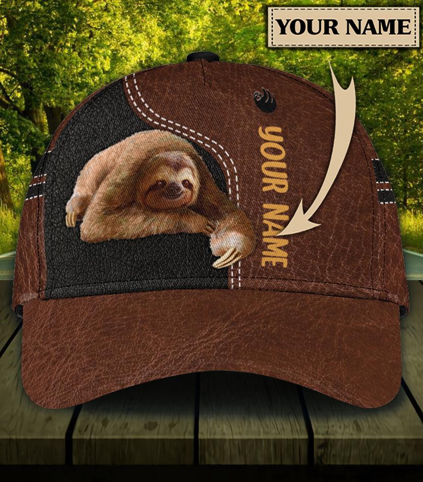 Personalized Sloth Classic Cap, Personalized Gift for Sloth Lovers Trucker Hats Custom Hats Gifts For Men & Women