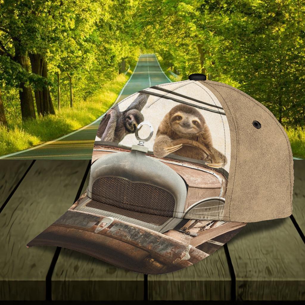 Personalized Sloth Classic Cap, Personalized Gift for Sloth Lovers Trucker Hats Custom Hats Gifts For Men & Women