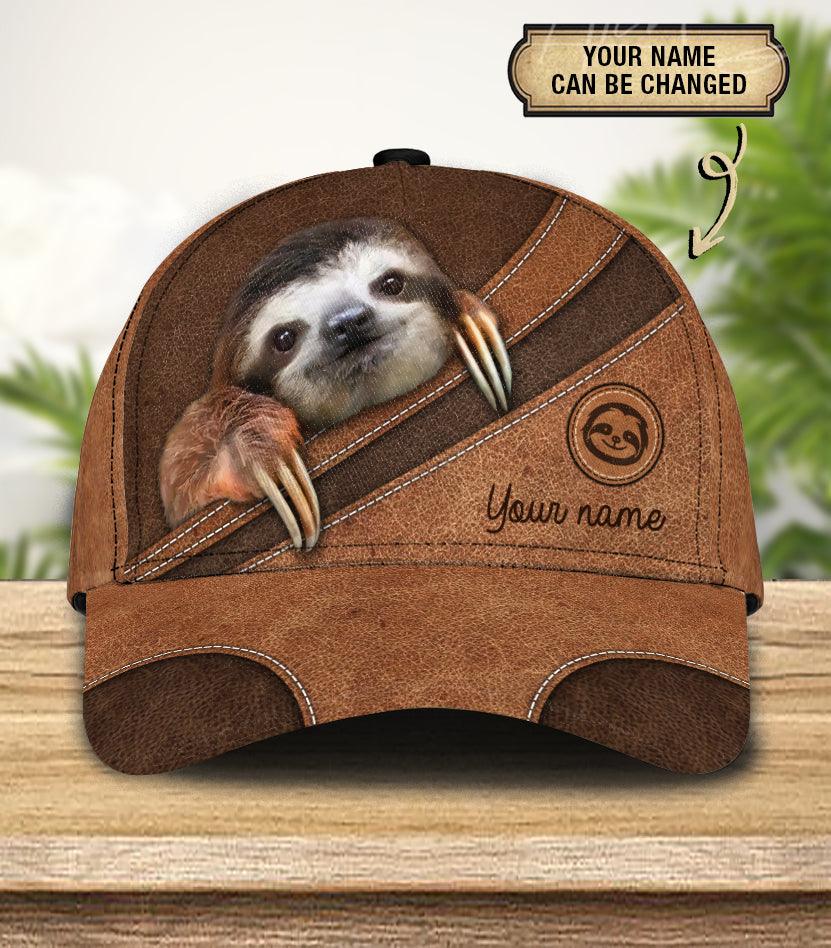 Personalized Sloth Classic Cap, Personalized Gift for Sloth Lovers Trucker Hats Custom Hats Gifts For Men & Women