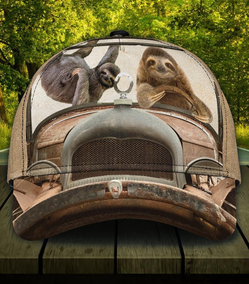 Personalized Sloth Classic Cap, Personalized Gift for Sloth Lovers Trucker Hats Custom Hats Gifts For Men & Women