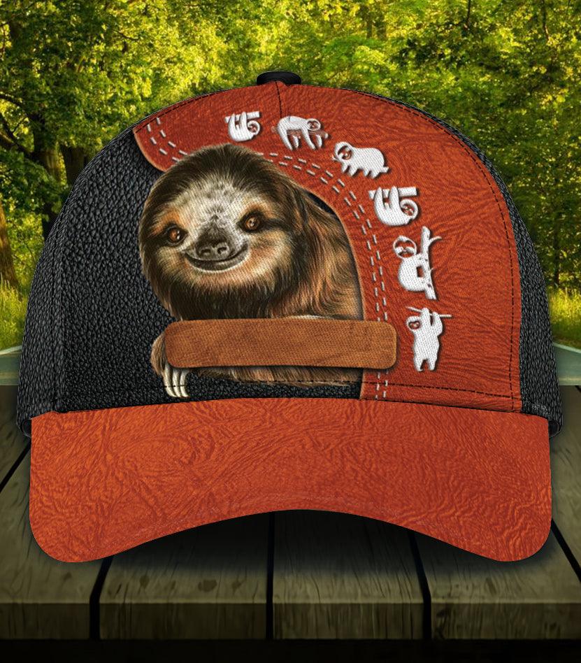Personalized Sloth Classic Cap, Personalized Gift for Sloth Lovers Trucker Hats Custom Hats Gifts For Men & Women
