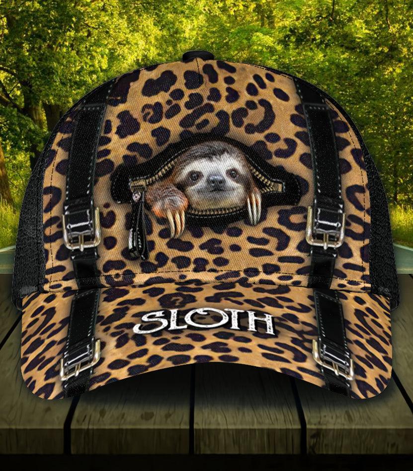 Personalized Sloth Classic Cap, Personalized Gift for Sloth Lovers Trucker Hats Custom Hats Gifts For Men & Women