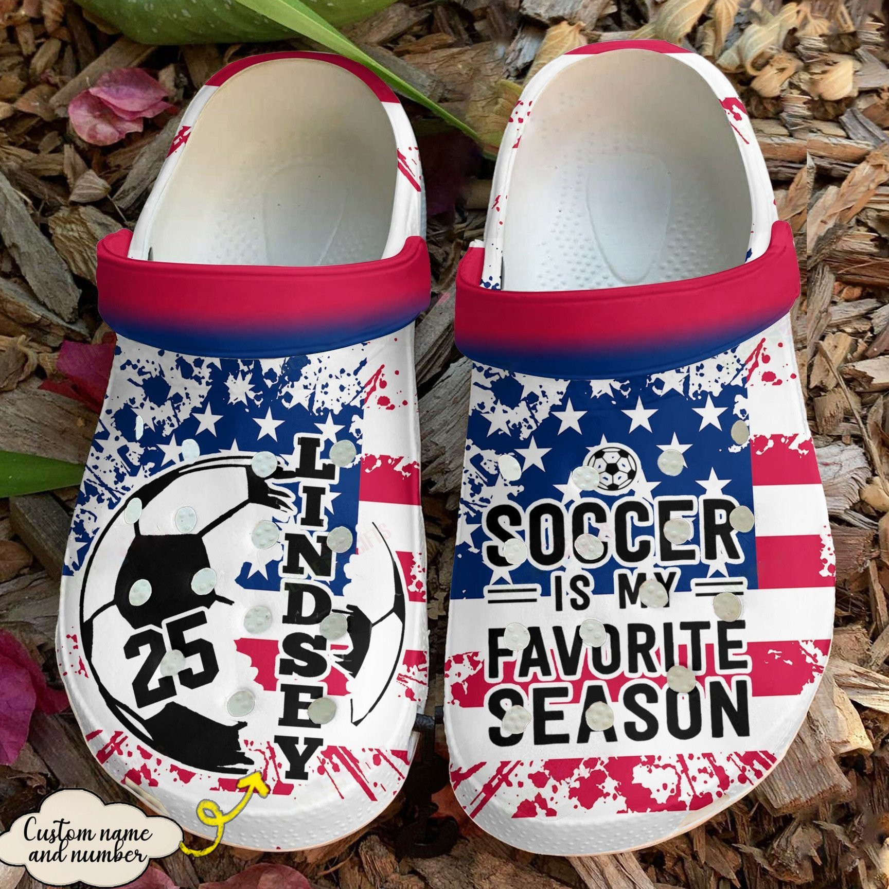 Personalized Soccer Is My Favorite Season clog Shoes Soccer