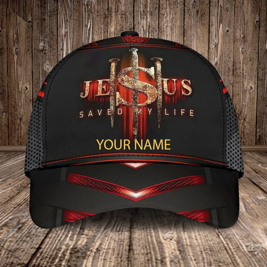 Personalized Son of God Cap, Jesus is my Savior 3D Classic Cap for Him Trucker Hats Custom Hats Gifts For Men & Women