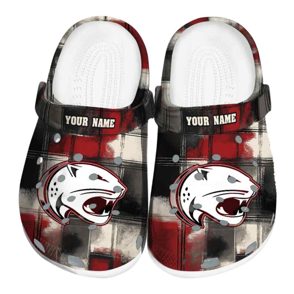 Personalized South Alabama Jaguars Plaid Fusion ClogTVC1801771