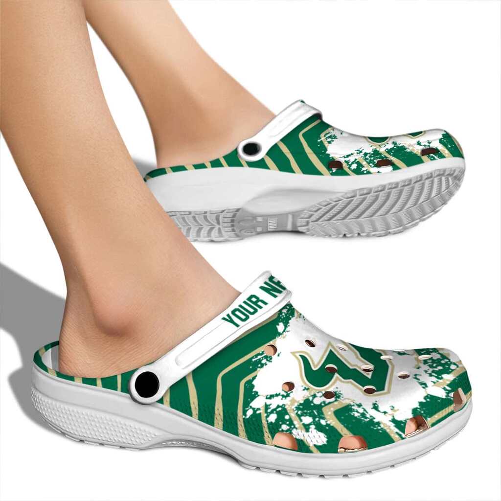 Personalized South Florida Bulls Zigzag Paint Burst ClogTVC1801795 - Image 2