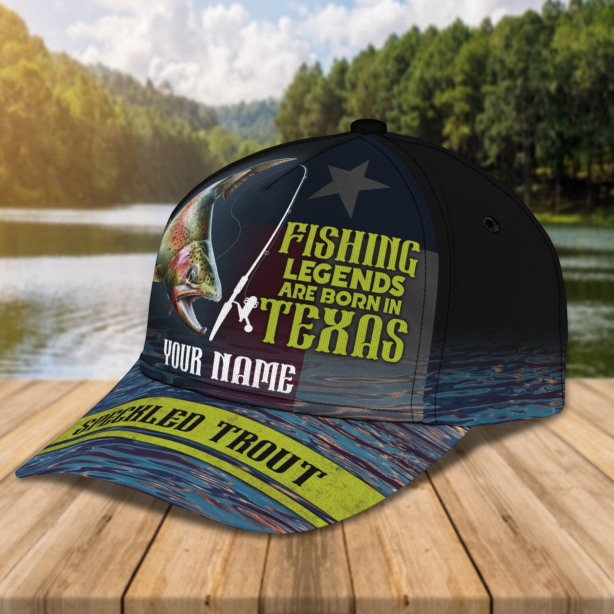 Personalized Speckled Trout Classic Cap Trucker Hats Custom Hats Gifts For Men & Women