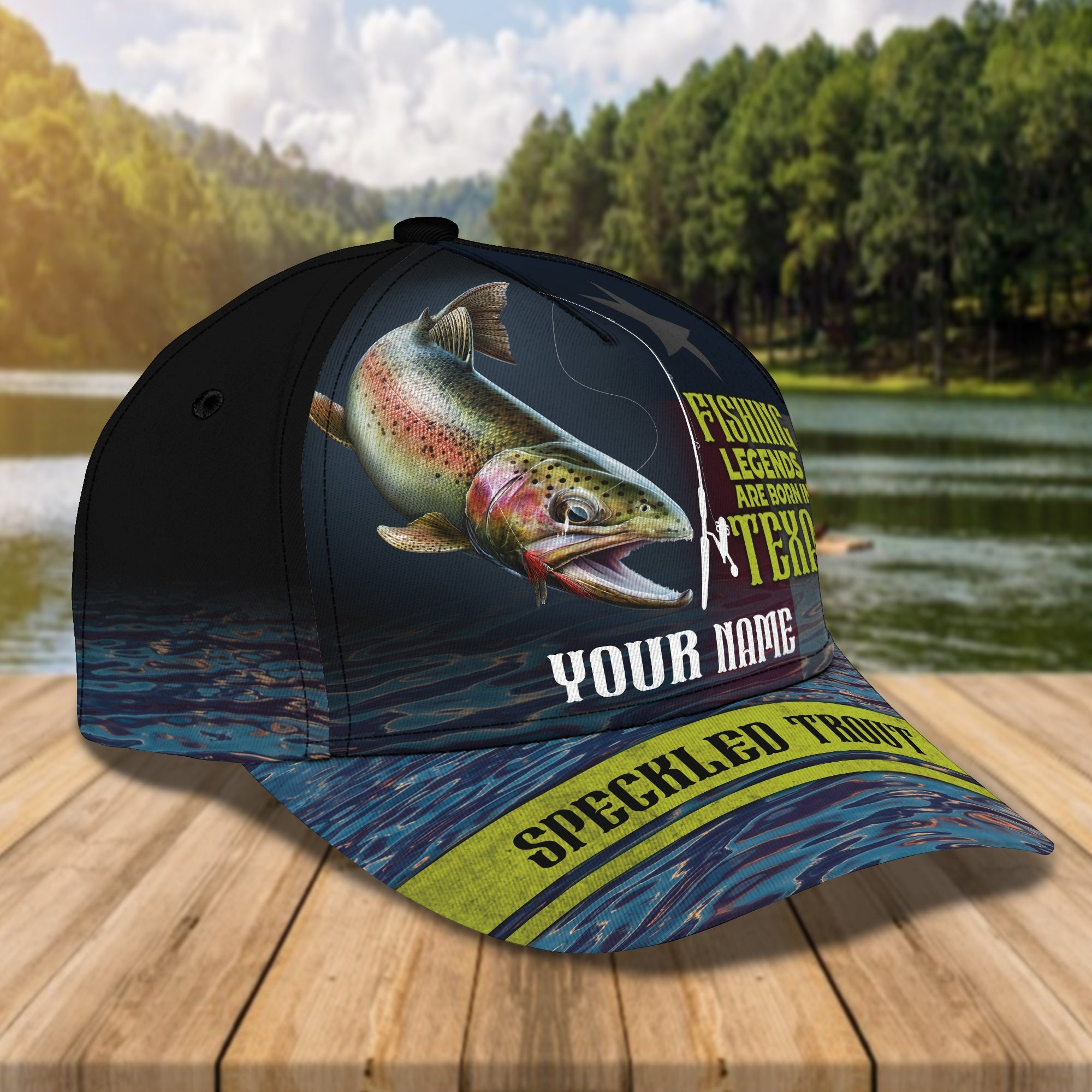 Personalized Speckled Trout Classic Cap Trucker Hats Custom Hats Gifts For Men & Women