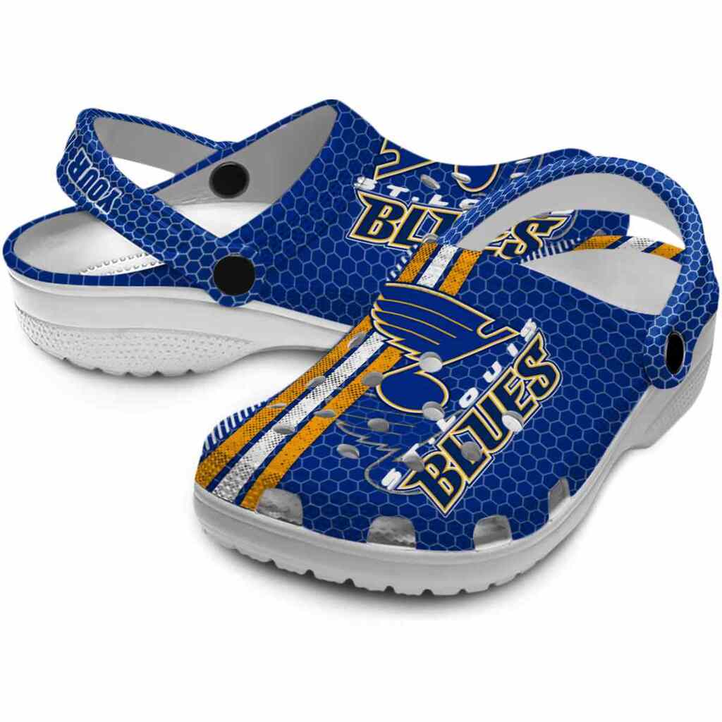 Personalized St. Louis Blues Contrasting Stripes ClogTVC1801909 - Image 3