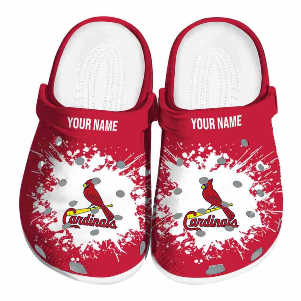 Personalized St. Louis Cardinals Splatter Background ClogTVC180140