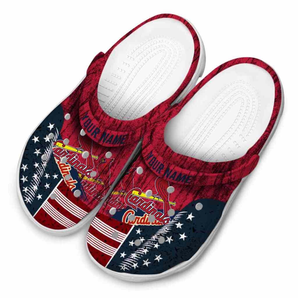 Personalized St. Louis Cardinals Star-Spangled Side Pattern ClogTVC180140 - Image 4