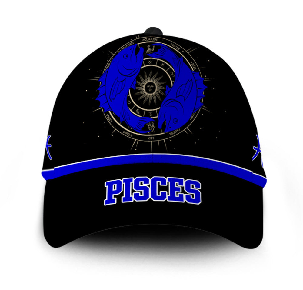 Personalized Stunning Pisces Zodiac Hat Classic Cap Trucker Hats Custom Hats Gifts For Men & Women