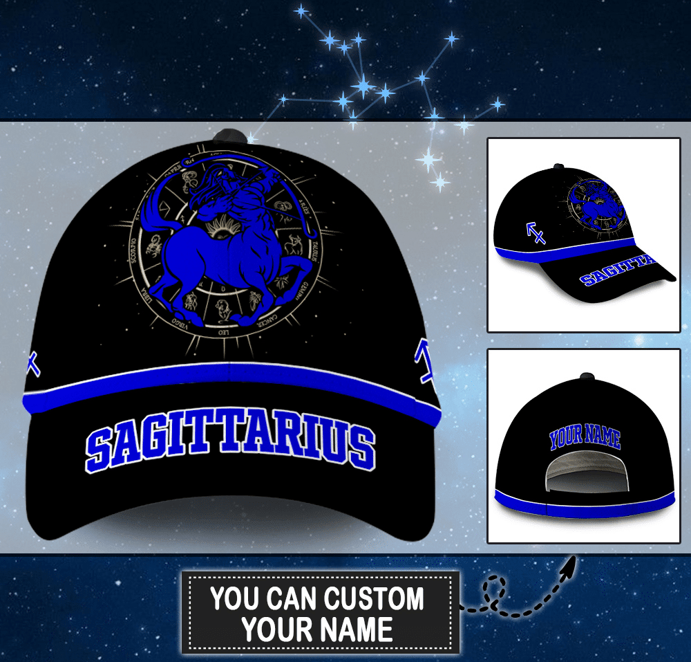 Personalized Stunning Sagittarius Zodiac Hat Classic Cap Trucker Hats Custom Hats Gifts For Men & Women