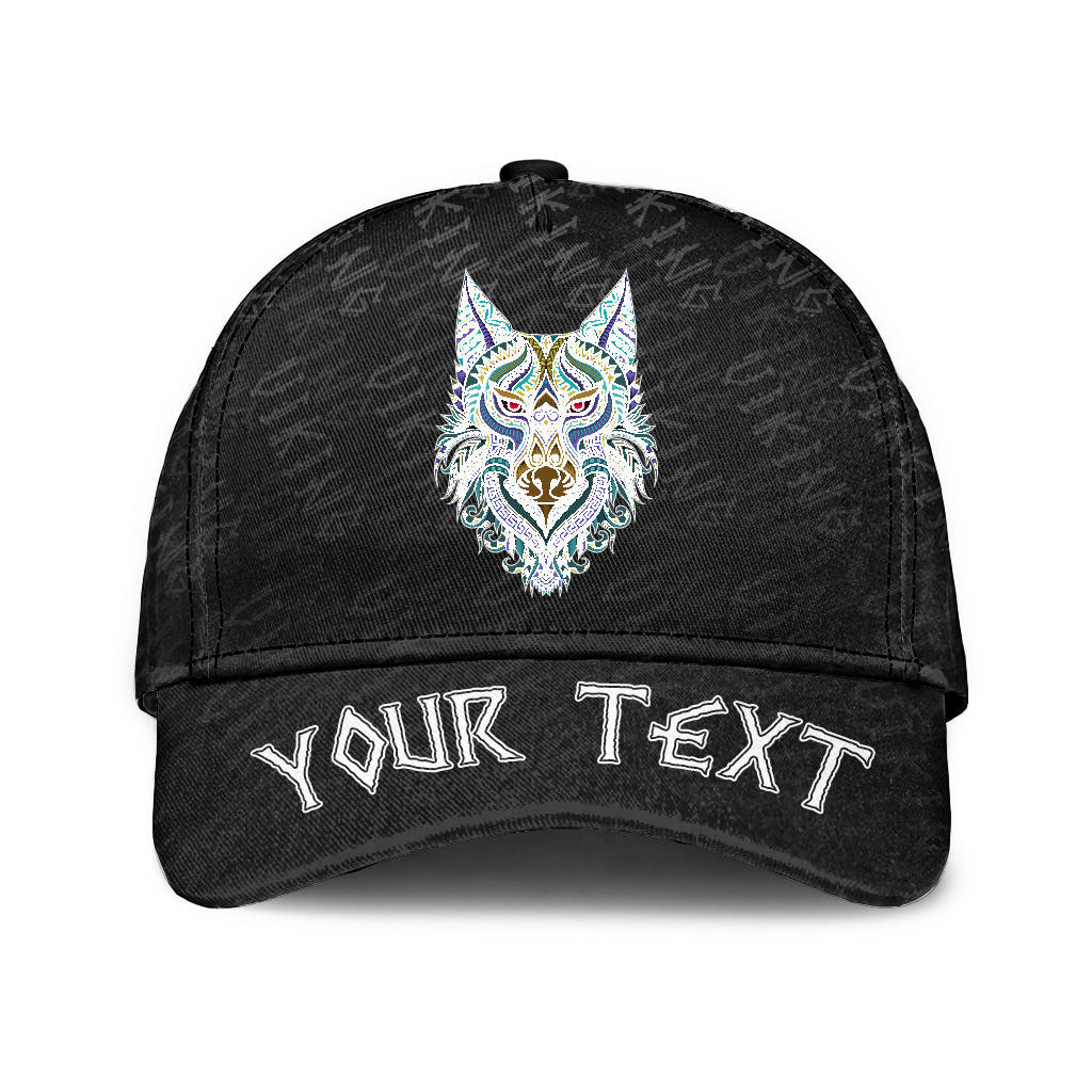 Personalized Stylized Wolf In Ethnic Classic Cap 3D Baseball Caps Trucker Hats Custom Hats Gifts For Men & Women
