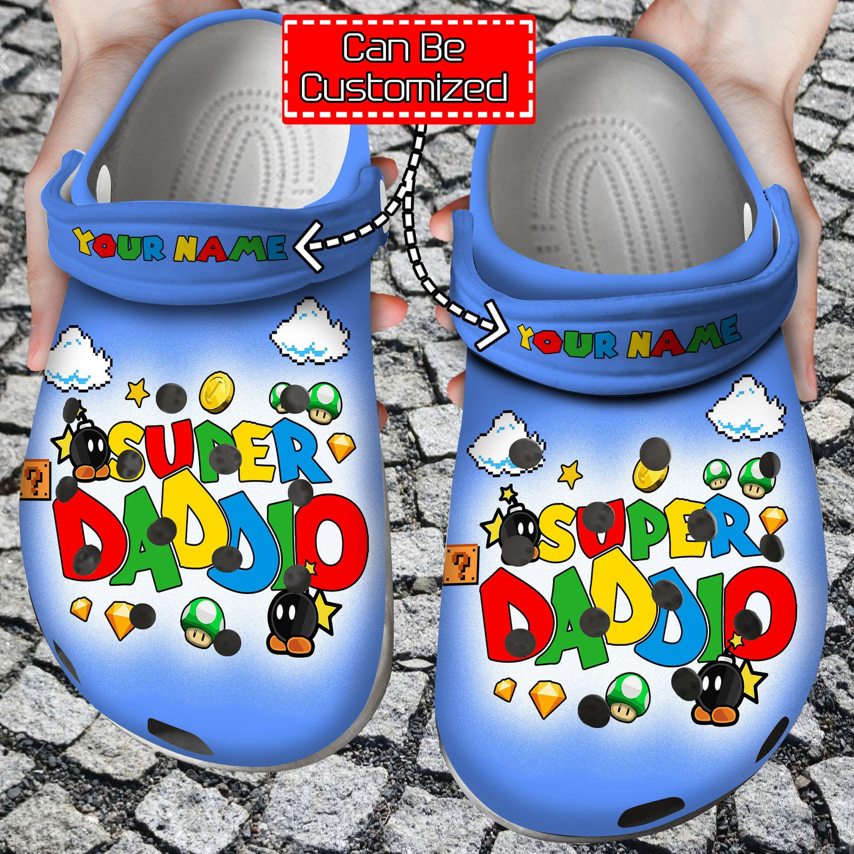 Personalized Super Daddio clog Shoes Fathers Day