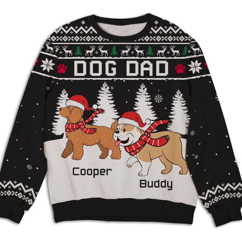 Personalized Sweatshirt for Winter Dog Walkers