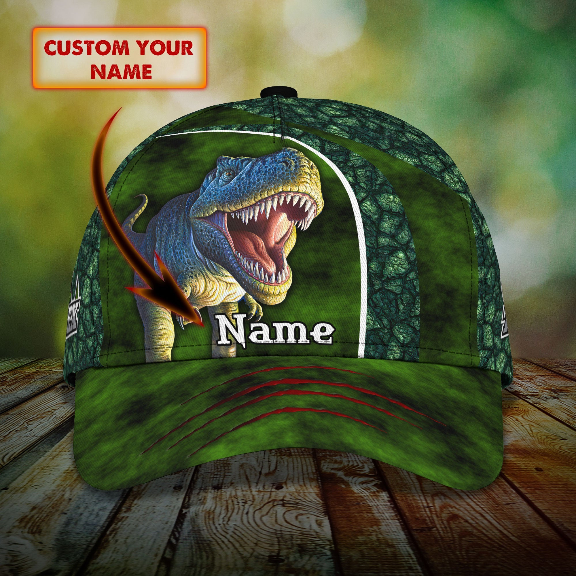 Personalized T-Rex Dinosaur Cap - Custom Classic Cap For A Unique Gift Trucker Hats Custom Hats Gifts For Men & Women
