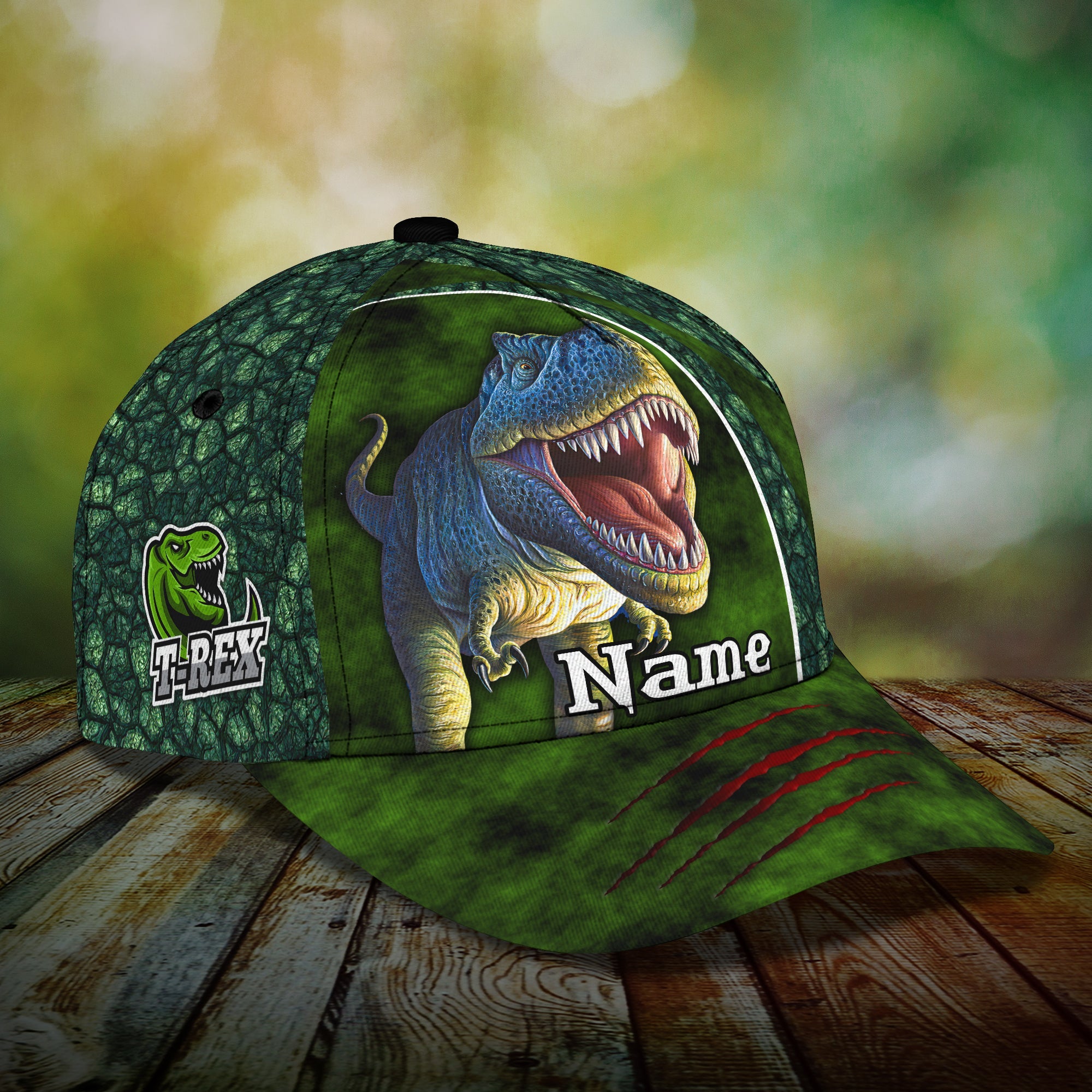 Personalized T-Rex Dinosaur Cap - Custom Classic Cap For A Unique Gift Trucker Hats Custom Hats Gifts For Men & Women