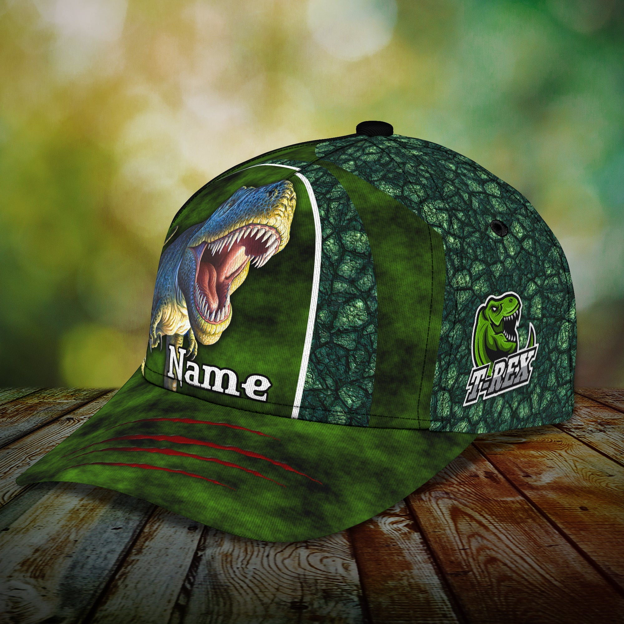 Personalized T-Rex Dinosaur Cap - Custom Classic Cap For A Unique Gift Trucker Hats Custom Hats Gifts For Men & Women