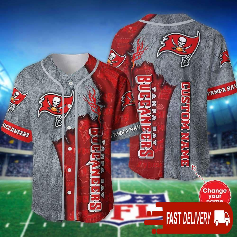 Personalized Tampa Bay Buccaneers Baseball Jersey Shirt NLF Gifts For Fans