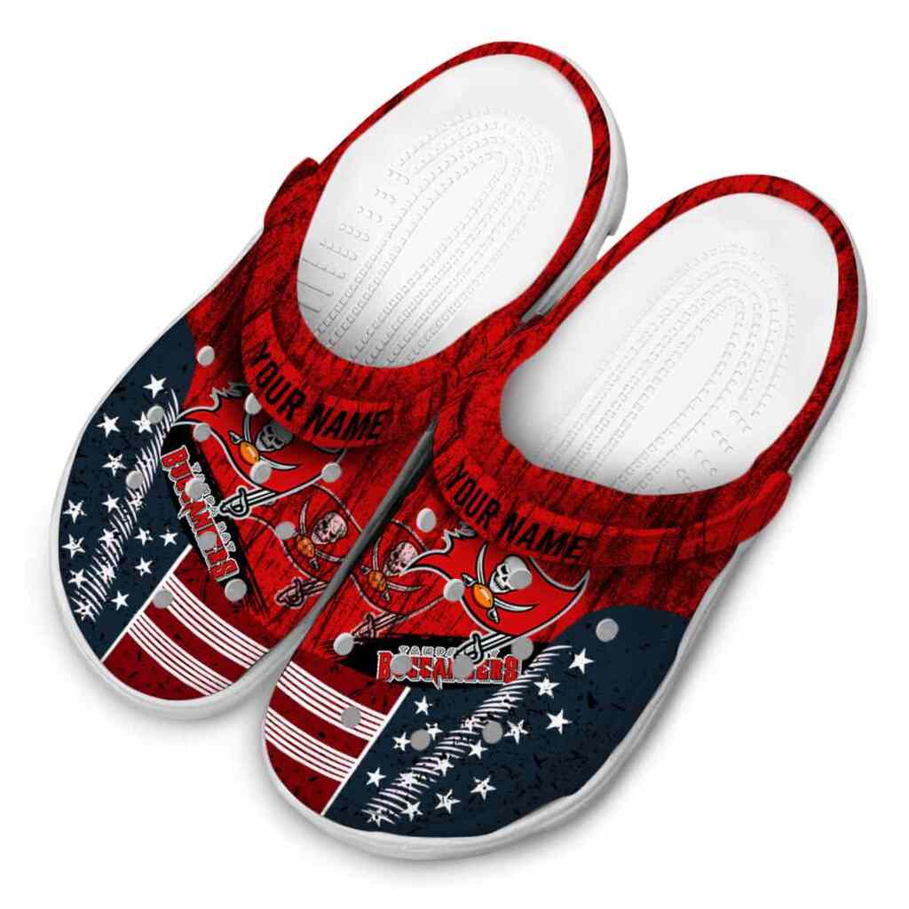 Personalized Tampa Bay Buccaneers Star-Spangled Side Pattern ClogTVC180154 - Image 4