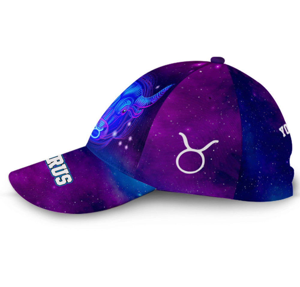 Personalized Taurus Miraculous Galaxy Hat Classic Cap Trucker Hats Custom Hats Gifts For Men & Women