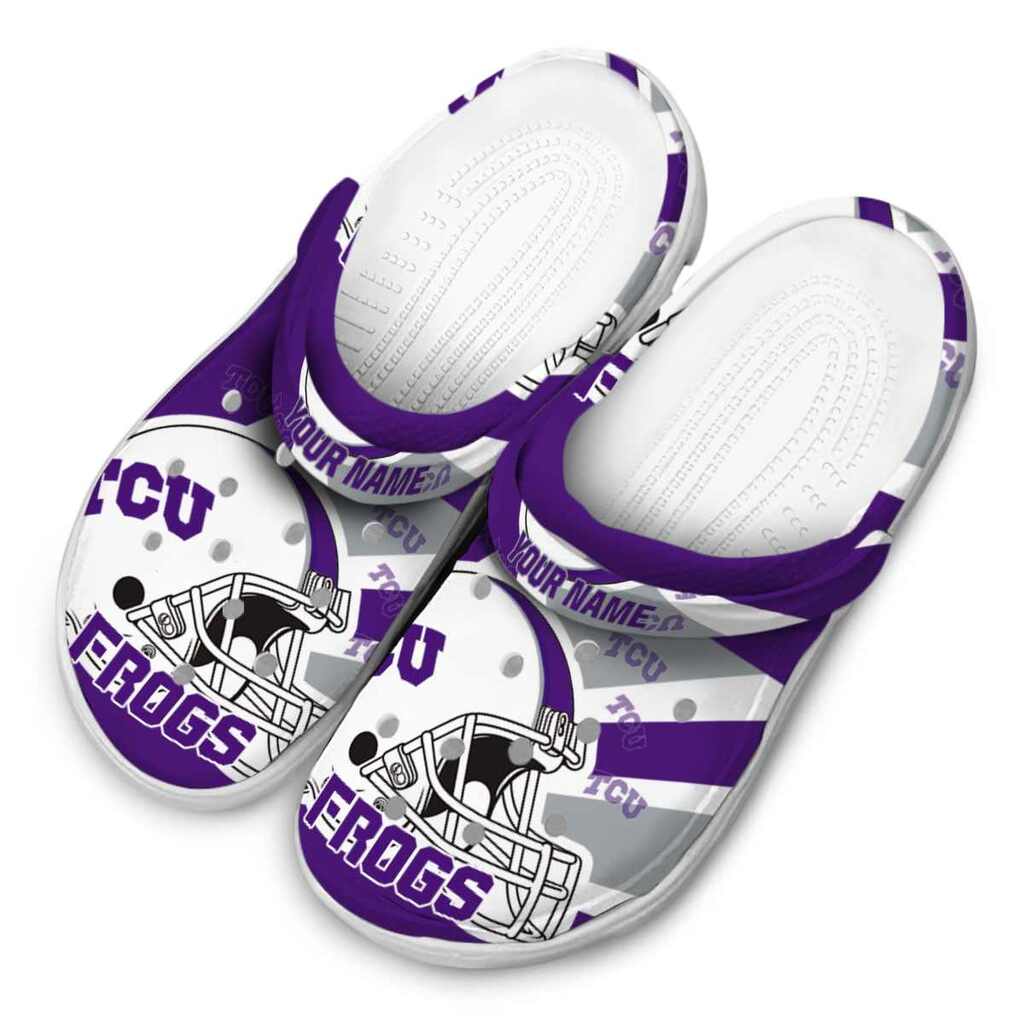Personalized TCU Horned Frogs Football Helmet ClogTVC180168 - Image 4