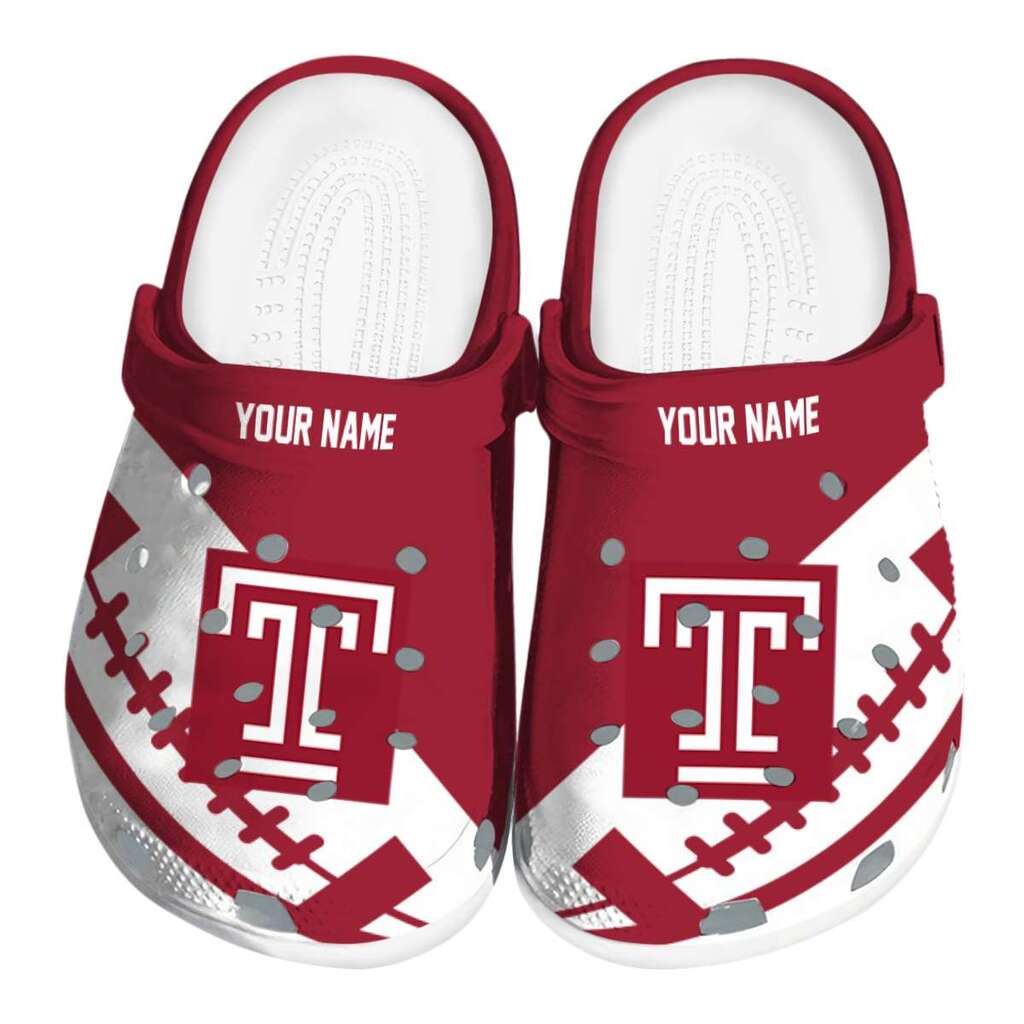 Personalized Temple Owls Football Motif ClogTVC1801791