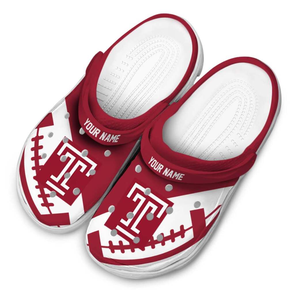 Personalized Temple Owls Football Motif ClogTVC1801791 - Image 4