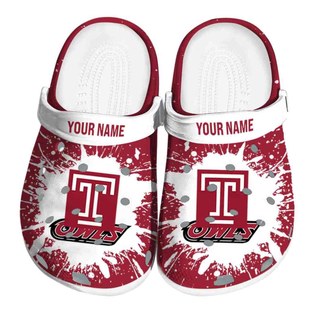 Personalized Temple Owls Splash Art ClogTVC1801713